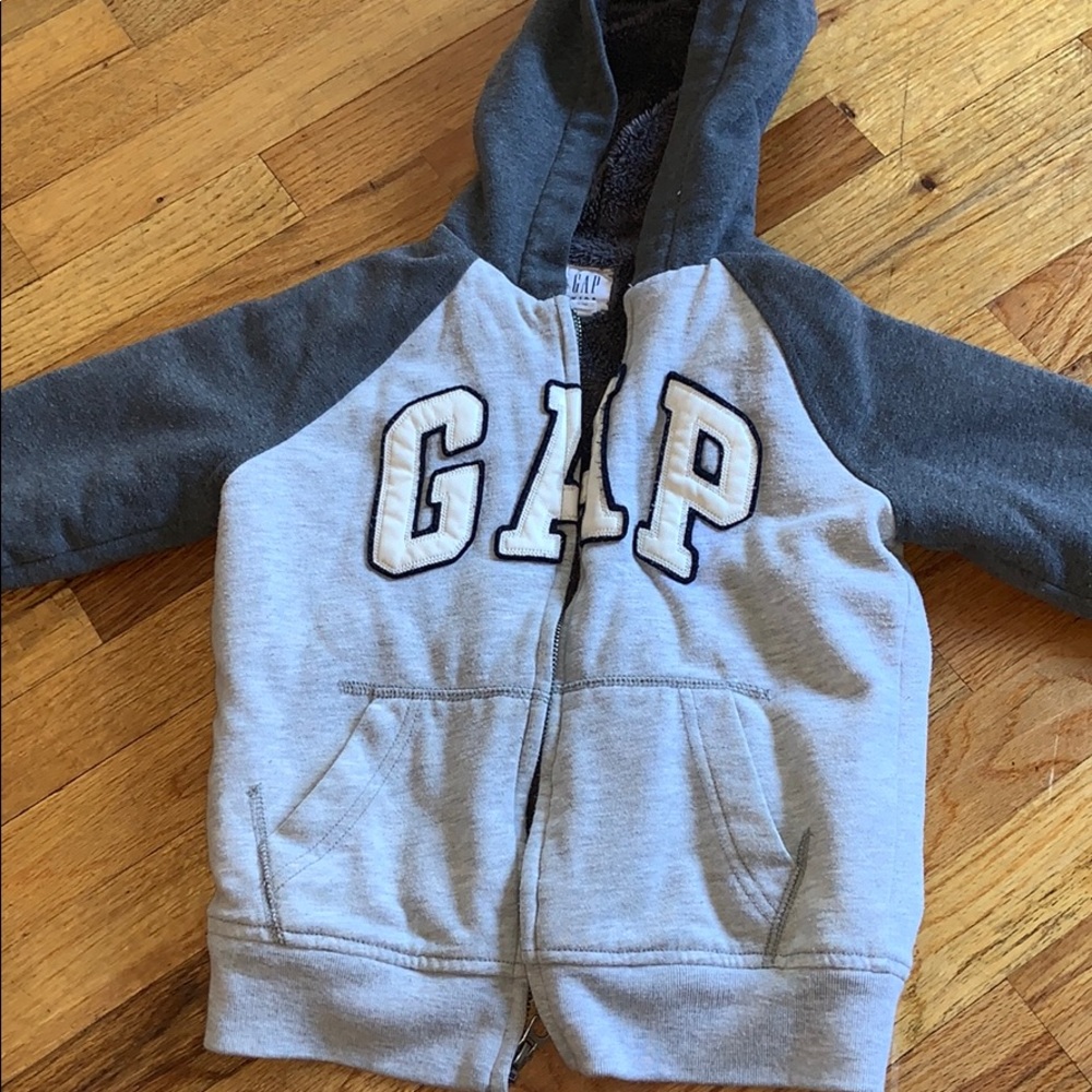 Gap boys Sherpa lined Zipup hoodie size 6/7